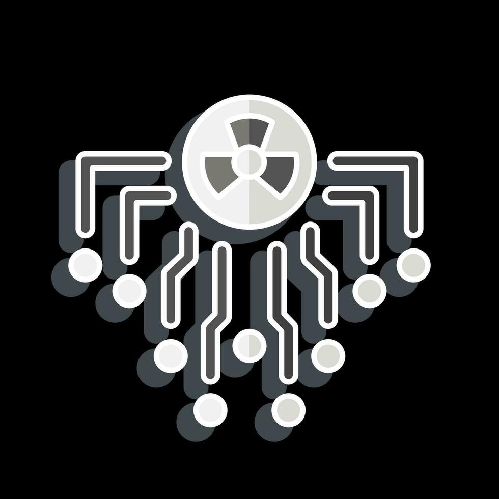 icona radiazione. relazionato per nucleare simbolo. lucido stile. semplice design modificabile. semplice illustrazione vettore