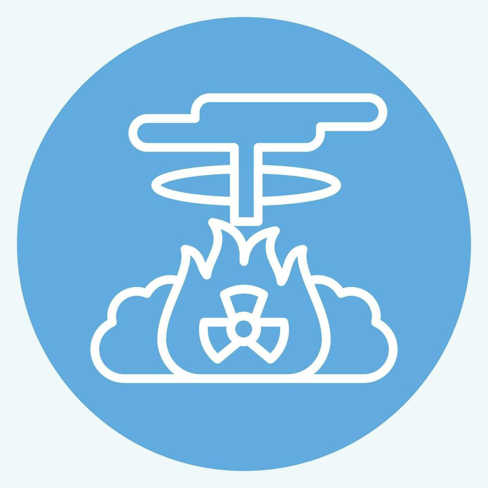 icona nucleare raffica. relazionato per nucleare simbolo. blu occhi stile. semplice design modificabile. semplice illustrazione vettore