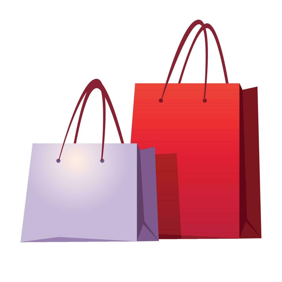 vettore shopping borse per moda e capi di abbigliamento vettore illustrazione
