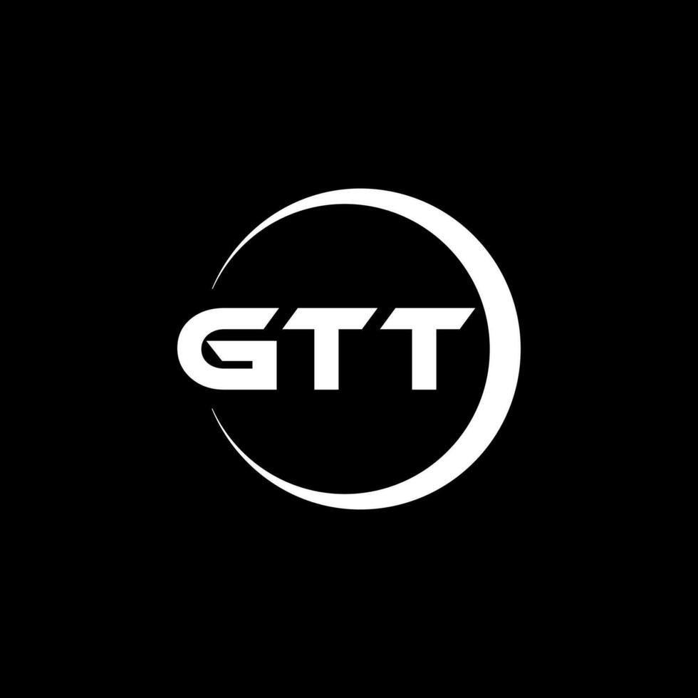 gtt logo disegno, ispirazione per un' unico identità. moderno eleganza e creativo design. filigrana il tuo successo con il Impressionante Questo logo. vettore