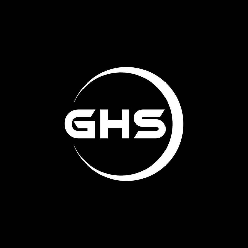 ghs logo disegno, ispirazione per un' unico identità. moderno eleganza e creativo design. filigrana il tuo successo con il Impressionante Questo logo. vettore