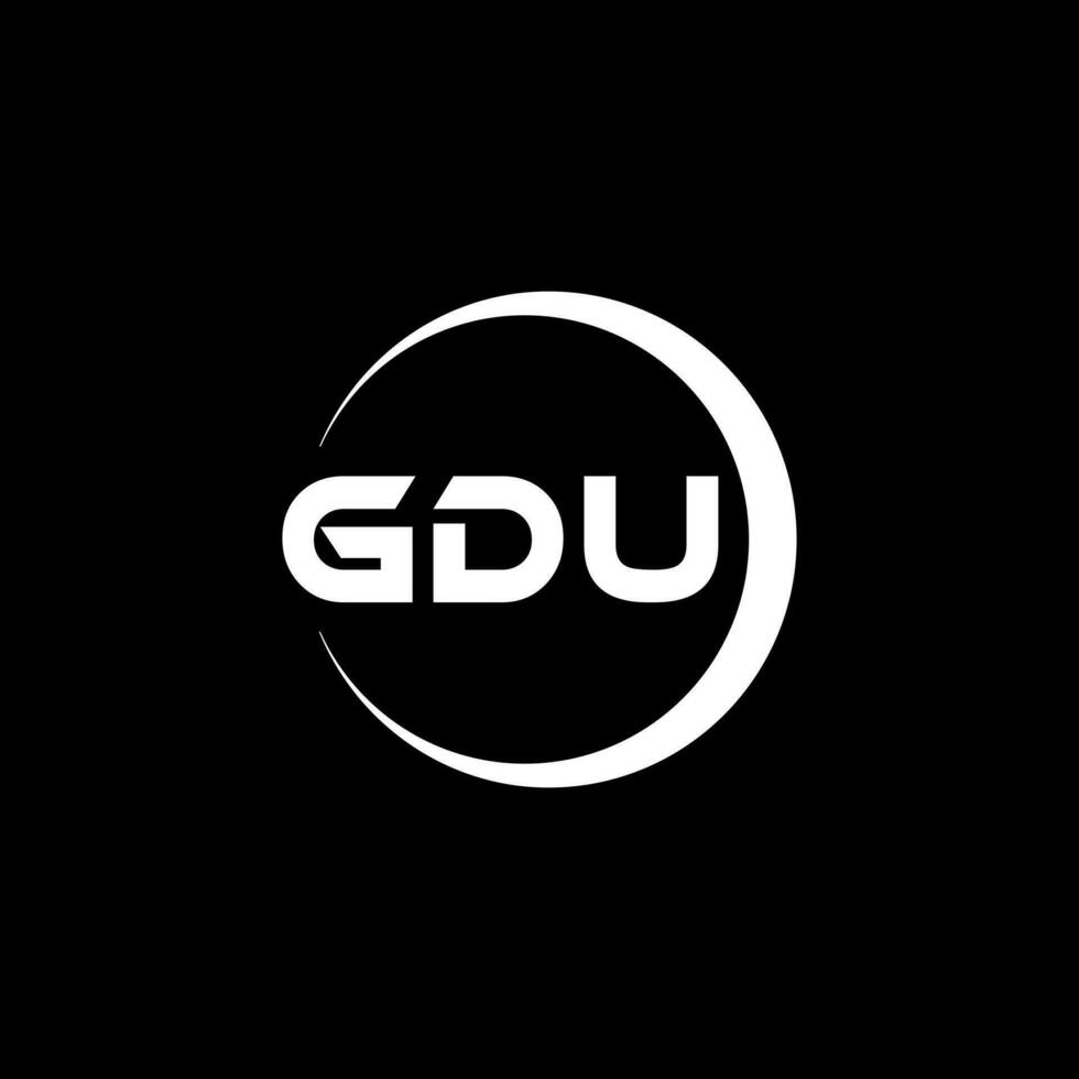 gdu logo disegno, ispirazione per un' unico identità. moderno eleganza e creativo design. filigrana il tuo successo con il Impressionante Questo logo. vettore