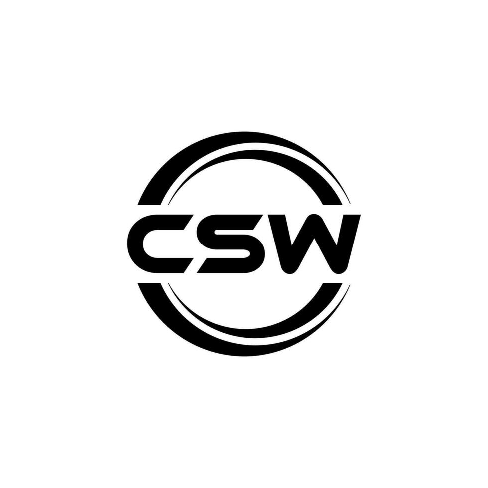 csw logo disegno, ispirazione per un' unico identità. moderno eleganza e creativo design. filigrana il tuo successo con il Impressionante Questo logo. vettore