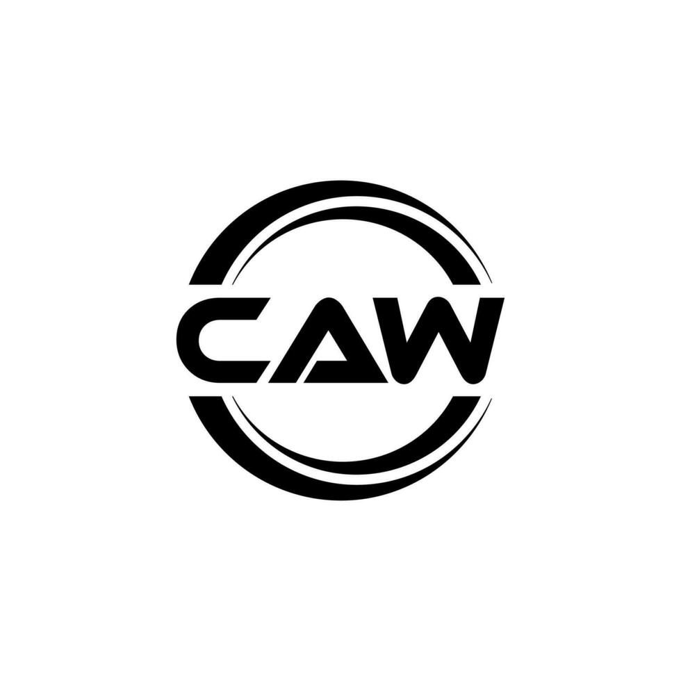 caw logo disegno, ispirazione per un' unico identità. moderno eleganza e creativo design. filigrana il tuo successo con il Impressionante Questo logo. vettore