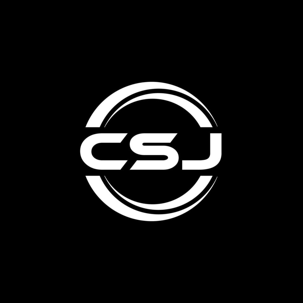 csj logo disegno, ispirazione per un' unico identità. moderno eleganza e creativo design. filigrana il tuo successo con il Impressionante Questo logo. vettore