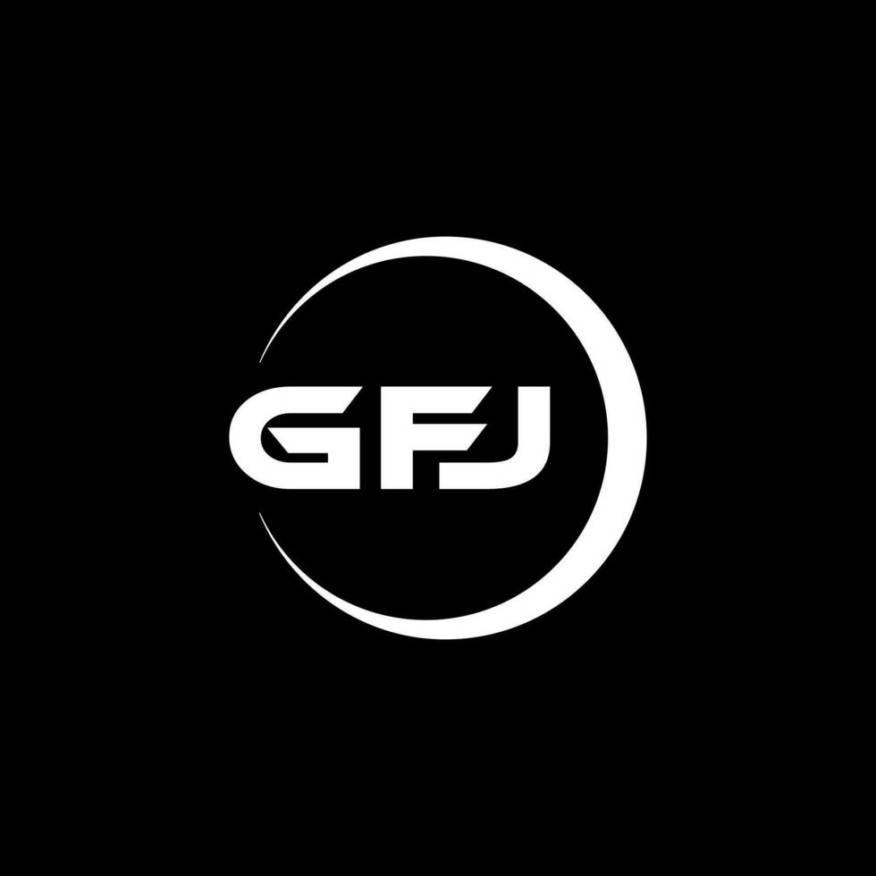 gfj logo disegno, ispirazione per un' unico identità. moderno eleganza e creativo design. filigrana il tuo successo con il Impressionante Questo logo. vettore