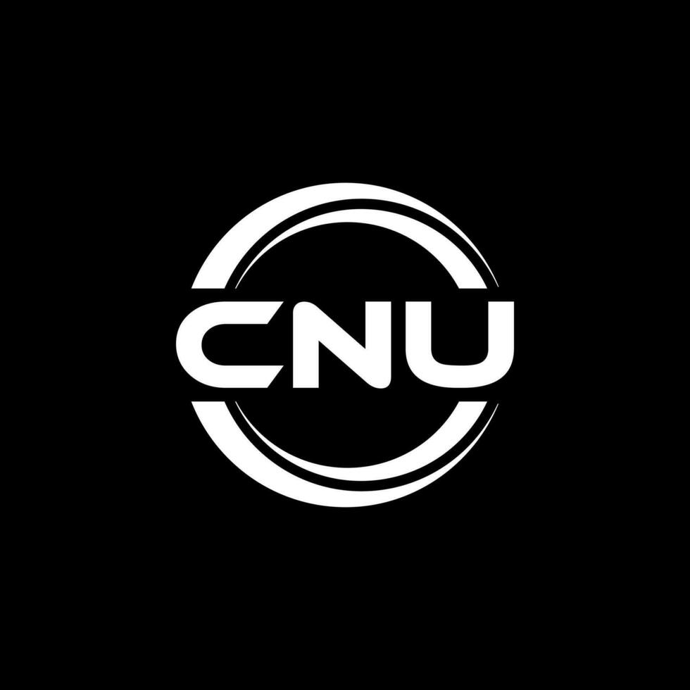 cnu logo disegno, ispirazione per un' unico identità. moderno eleganza e creativo design. filigrana il tuo successo con il Impressionante Questo logo. vettore
