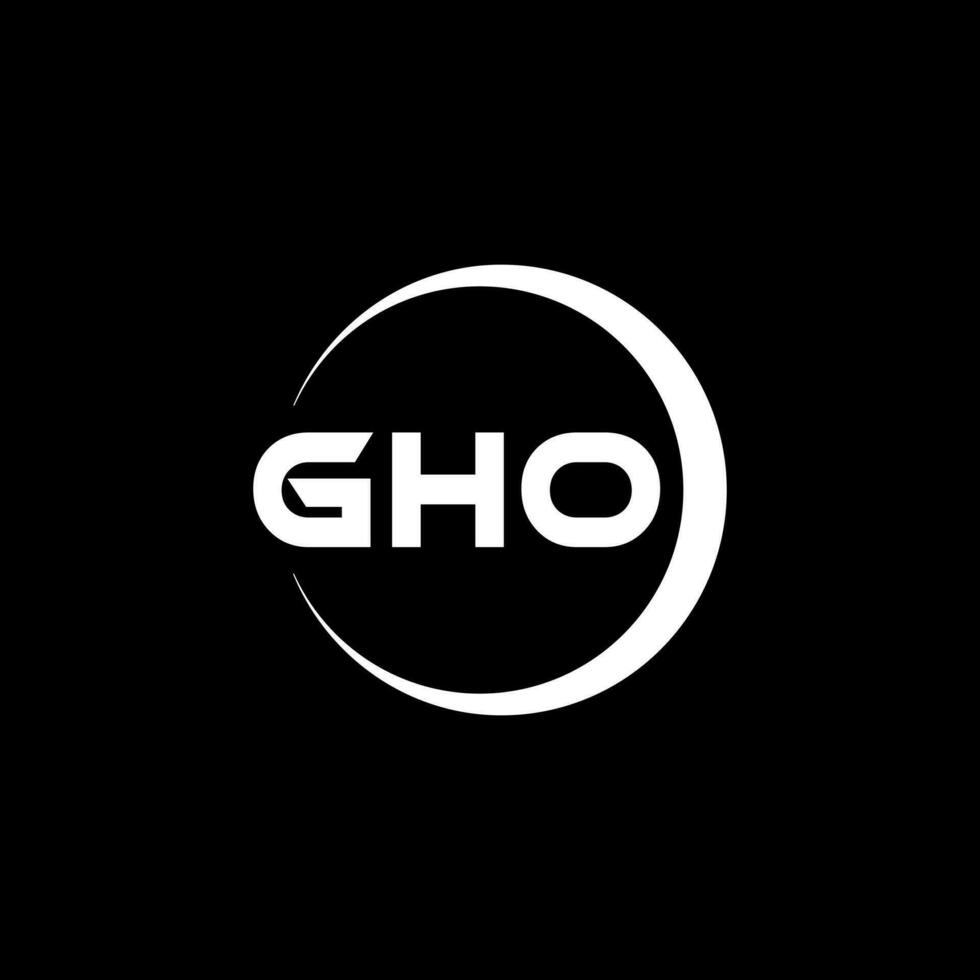 gho logo disegno, ispirazione per un' unico identità. moderno eleganza e creativo design. filigrana il tuo successo con il Impressionante Questo logo. vettore