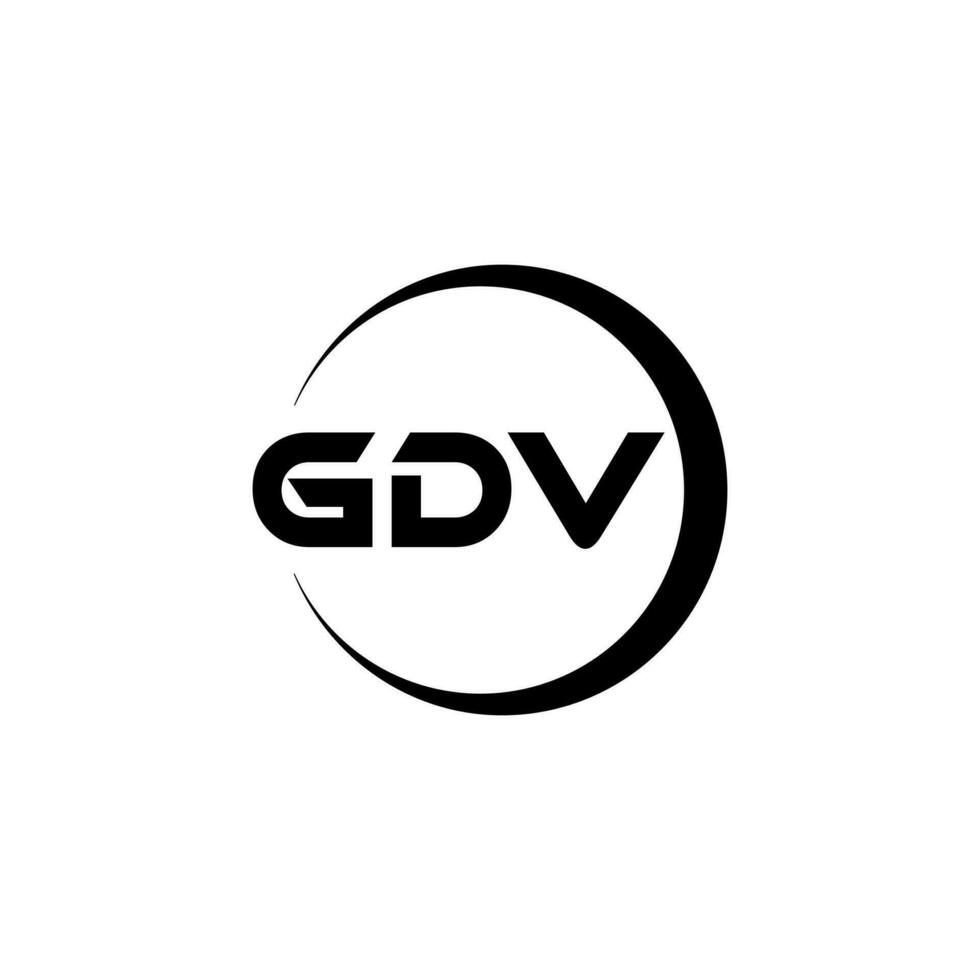 gdv logo disegno, ispirazione per un' unico identità. moderno eleganza e creativo design. filigrana il tuo successo con il Impressionante Questo logo. vettore