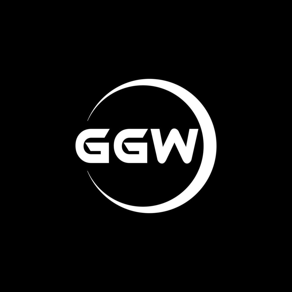 ggw logo disegno, ispirazione per un' unico identità. moderno eleganza e creativo design. filigrana il tuo successo con il Impressionante Questo logo. vettore
