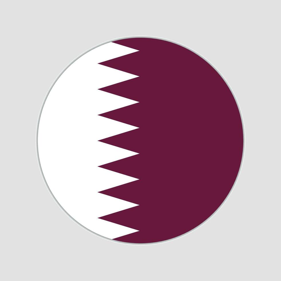Qatar bandiera nel cerchio. bandiera di Qatar come il giro cerchio. gratuito vettore. vettore