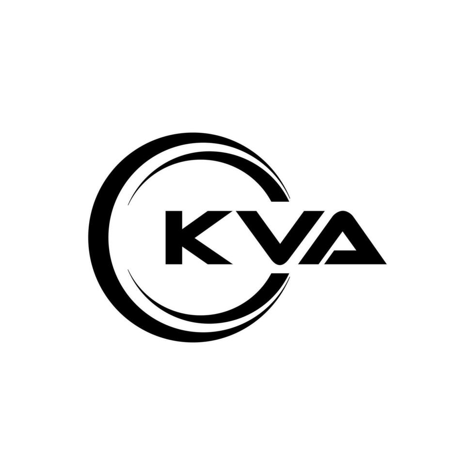 kva logo disegno, ispirazione per un' unico identità. moderno eleganza e creativo design. filigrana il tuo successo con il Impressionante Questo logo. vettore