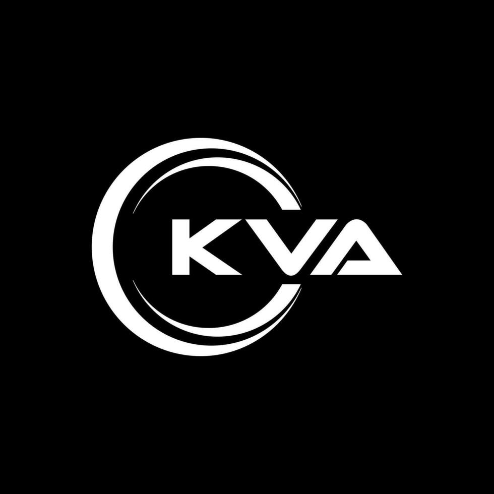 kva logo disegno, ispirazione per un' unico identità. moderno eleganza e creativo design. filigrana il tuo successo con il Impressionante Questo logo. vettore