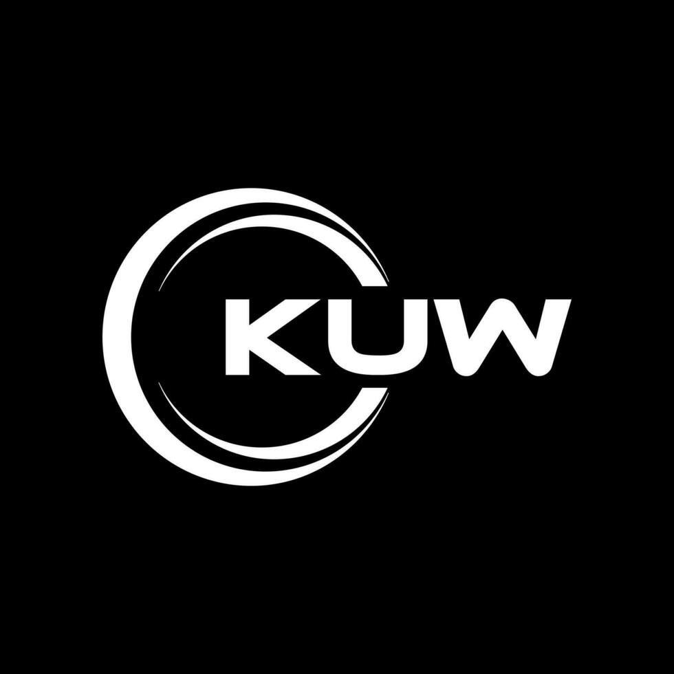 kuw logo disegno, ispirazione per un' unico identità. moderno eleganza e creativo design. filigrana il tuo successo con il Impressionante Questo logo. vettore