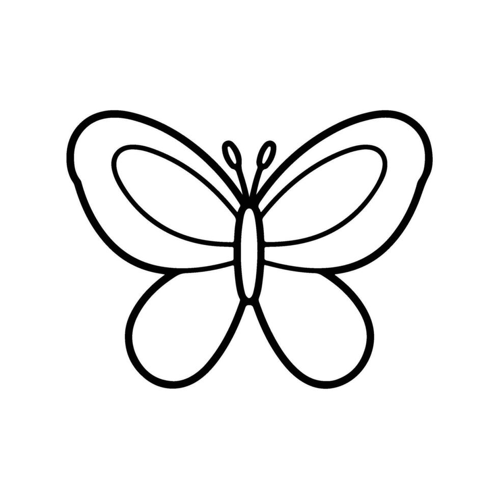 farfalla silhouette illustrazione, farfalla icona. vettore