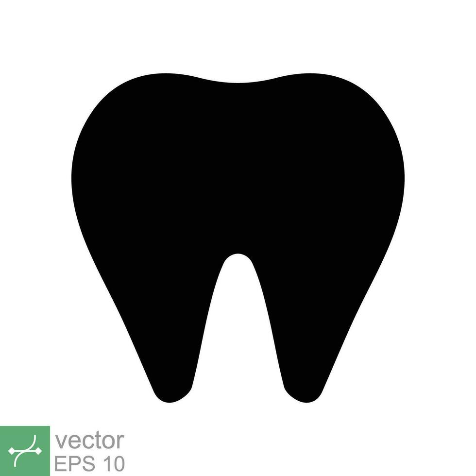 dente icona. semplice solido stile. dentale trattamento e dente cura, Salute orale, odontoiatria, mal di denti medico concetto. glifo vettore illustrazione isolato su bianca sfondo. eps 10.