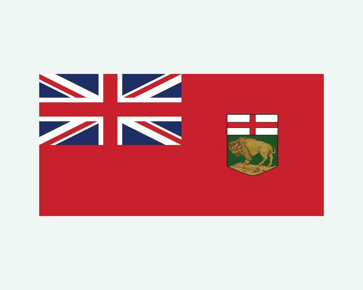 manitoba Canada Provincia bandiera. bandiera di mb, circa isolato su bianca sfondo. canadese Provincia eps vettore illustrazione.