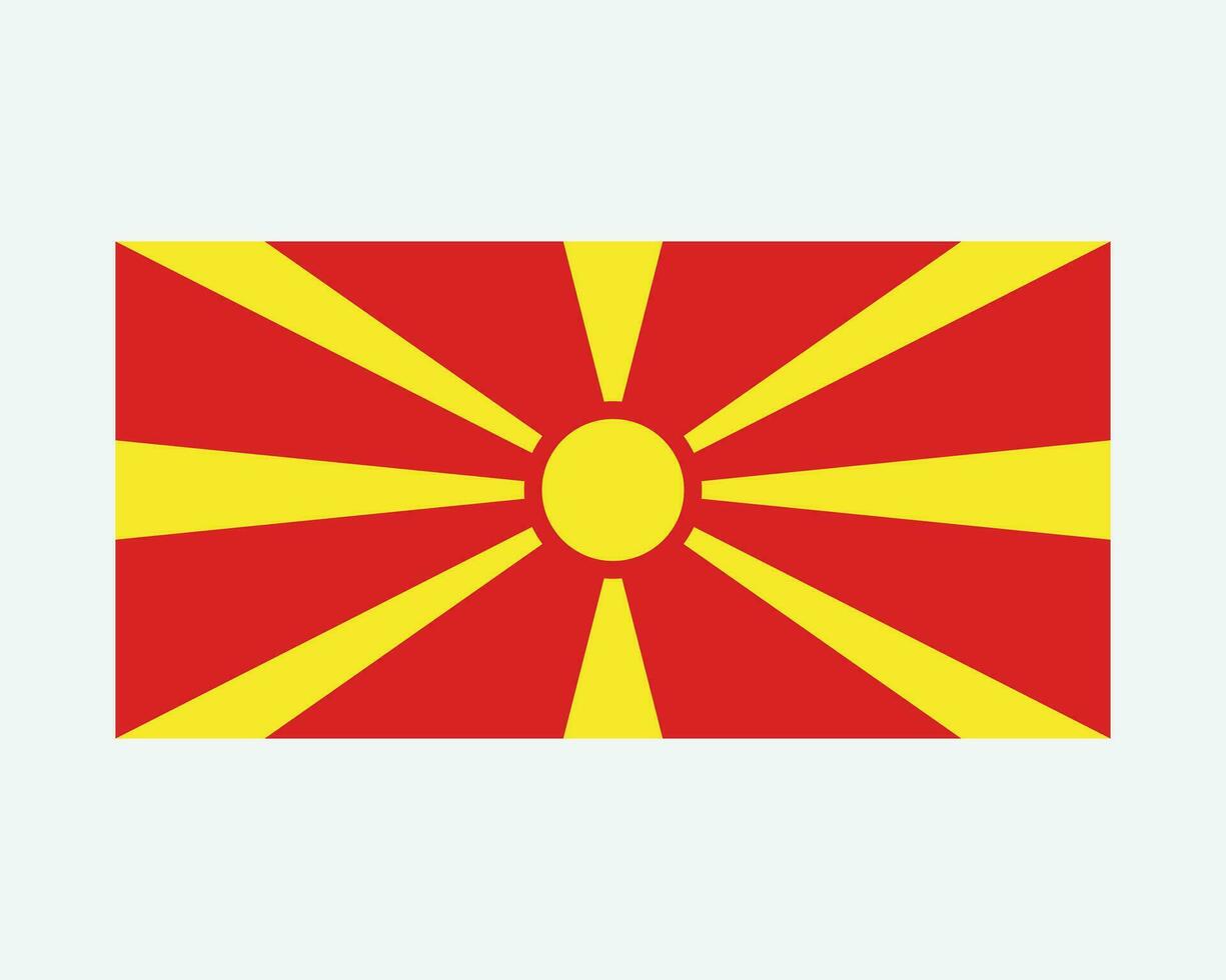 nazionale bandiera di nord macedonia. macedone nazione bandiera. repubblica di nord macedonia dettagliato striscione. eps vettore illustrazione tagliare file.