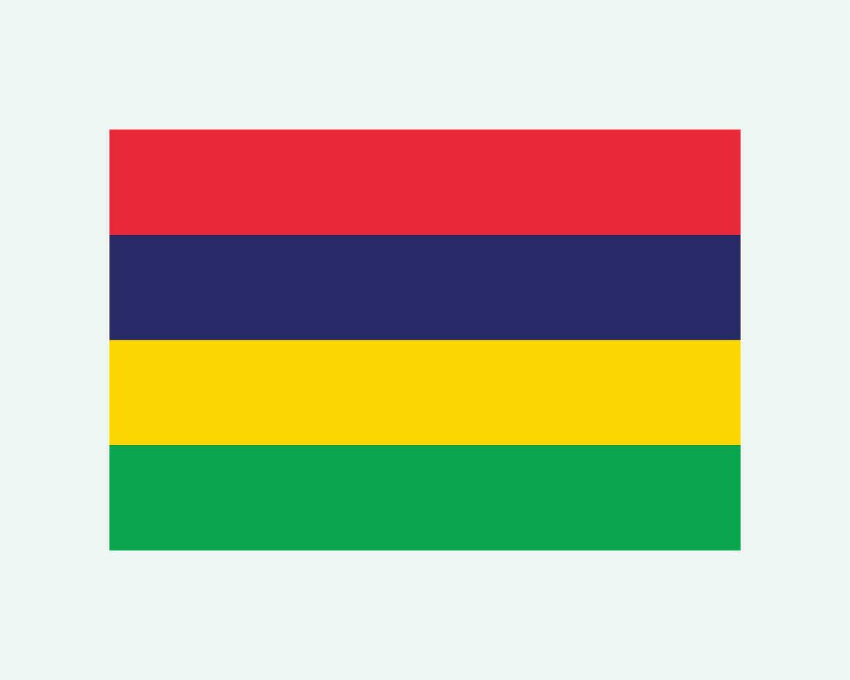 nazionale bandiera di maurizio. mauriziano nazione bandiera. repubblica di mauritius dettagliato striscione. eps vettore illustrazione tagliare file.
