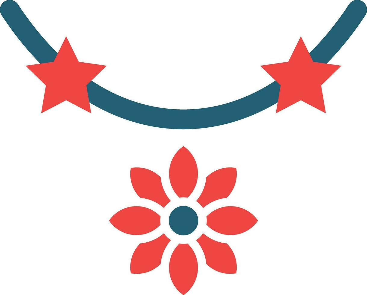 fiore collana glifo Due colore icona per personale e commerciale uso. vettore