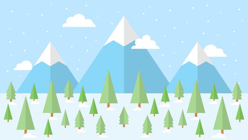 Cute Winter Forest Vectors