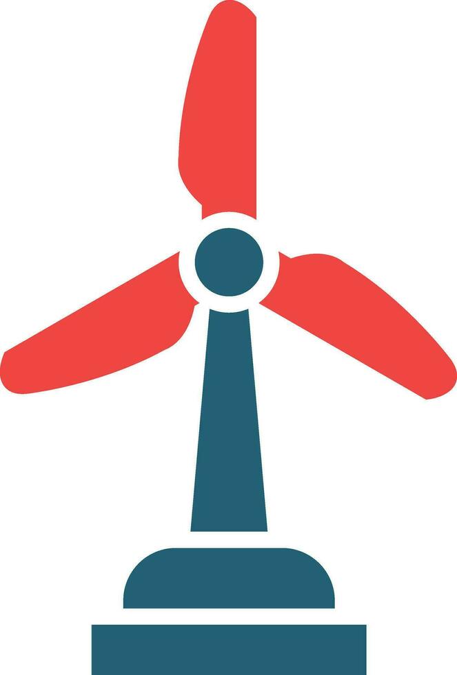 vento turbina glifo Due colore icona per personale e commerciale uso. vettore