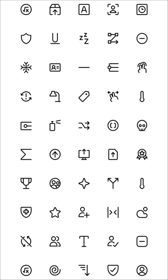 interfaccia essenziale relazionato vettore linea icone semplice impostare. contiene icone piace tempo metereologico icona, freccia icona, modificare icona, allineare icona, serratura icona, serratura icona e molti di più. modificabile ictus. 32x32 pixel Perfetto