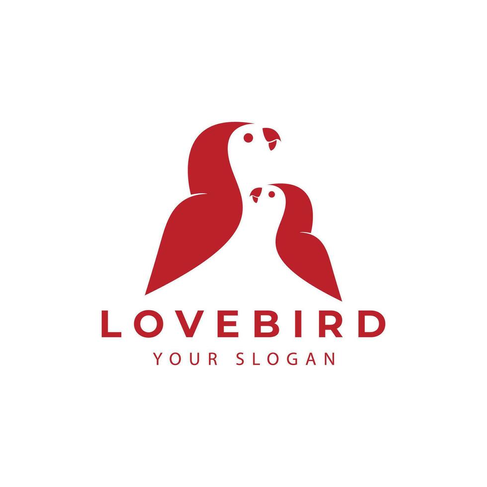 pappagallo uccello minimalista logo uccello nido vettore icona simbolo illustrazione design