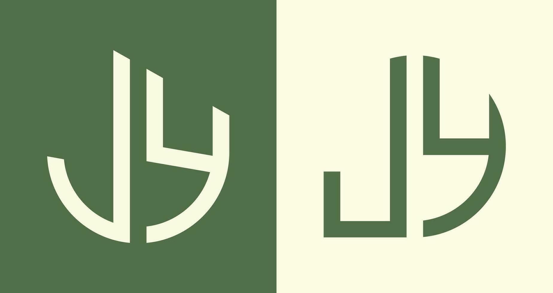 creativo semplice iniziale lettere jy logo disegni fascio. vettore