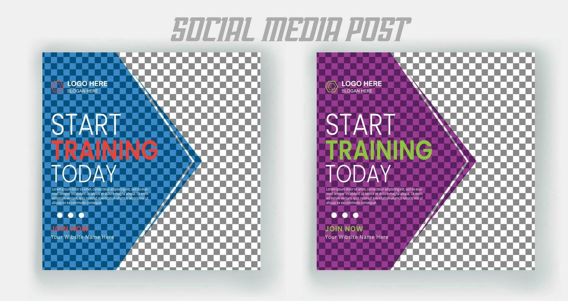 modello di banner post social media palestra fitness con colore nero e rosso, banner post social media palestra, allenamento, fitness e sport, design banner post social media palestra fitness. vettore