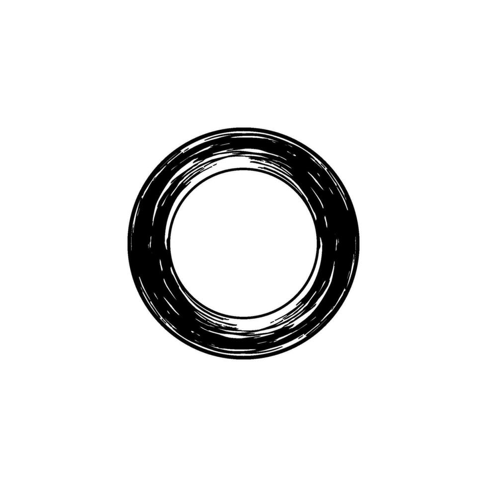 zen cerchio icona simbolo. estetico cerchio forma per logo, arte telaio, arte illustrazione, sito web o grafico design elemento. vettore illustrazione