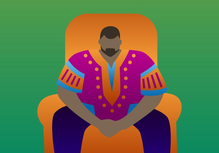 Outstanding Man In Dashiki Vectors