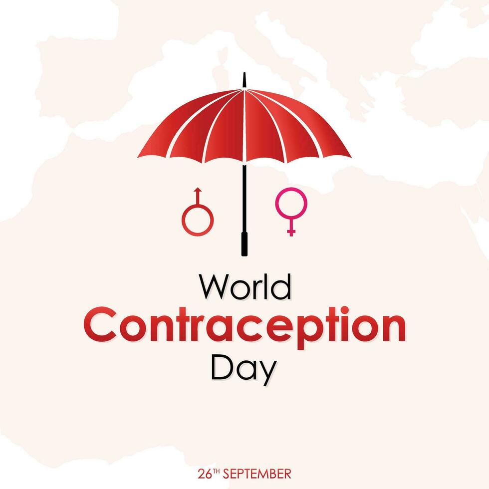 mondo contraccezione giorno per sesso formazione scolastica ragnatela bandiera o sociale media vettore