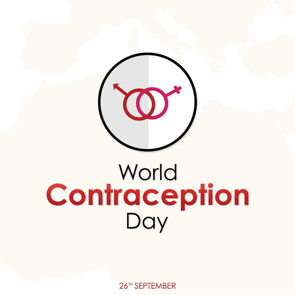 mondo contraccezione giorno ragnatela bandiera o sociale media inviare modello vettore