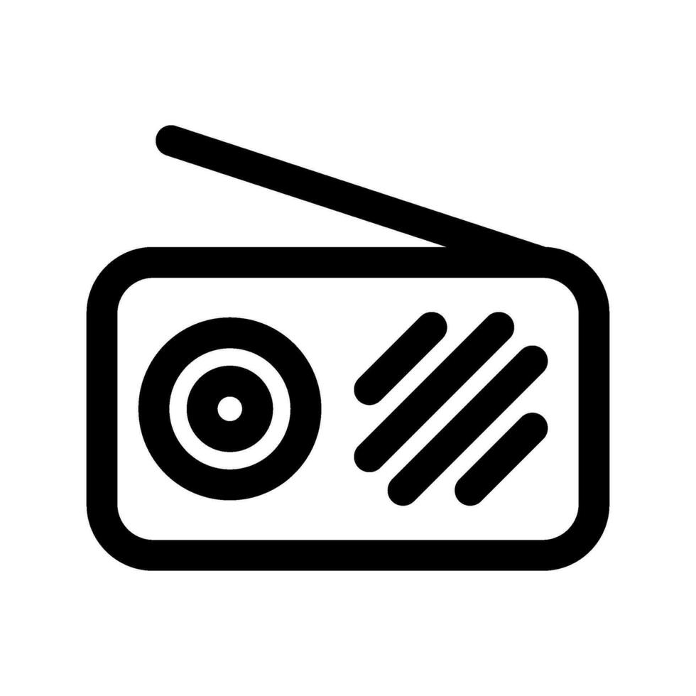 Radio icona vettore simbolo design illustrazione
