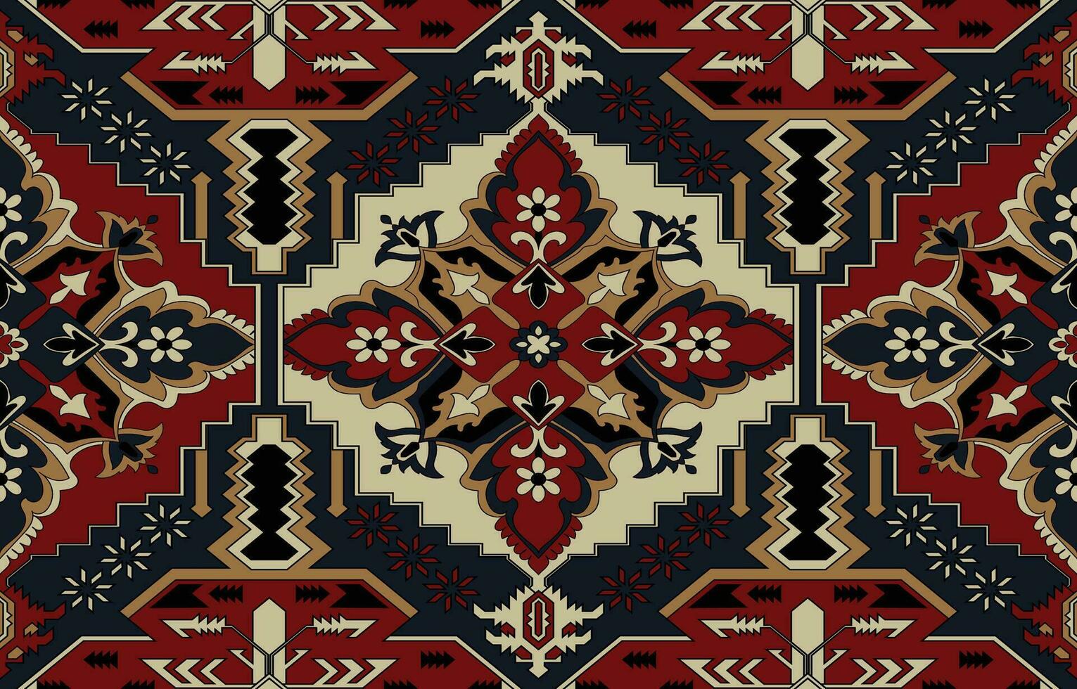 navajo pattern.persian tappeto.azteco tribale.seamless geometrico modello. indigeno etnico tappeto. etnia. rosso tappeto, il storia di il fuoco guerra. vettore