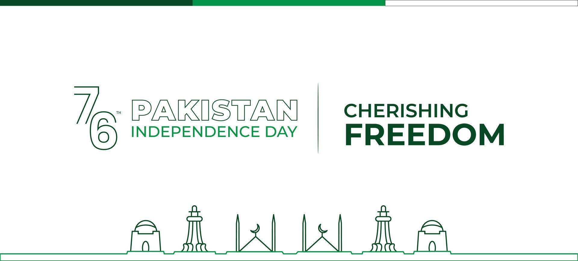Pakistan indipendenza giorno bandiera con design vettore