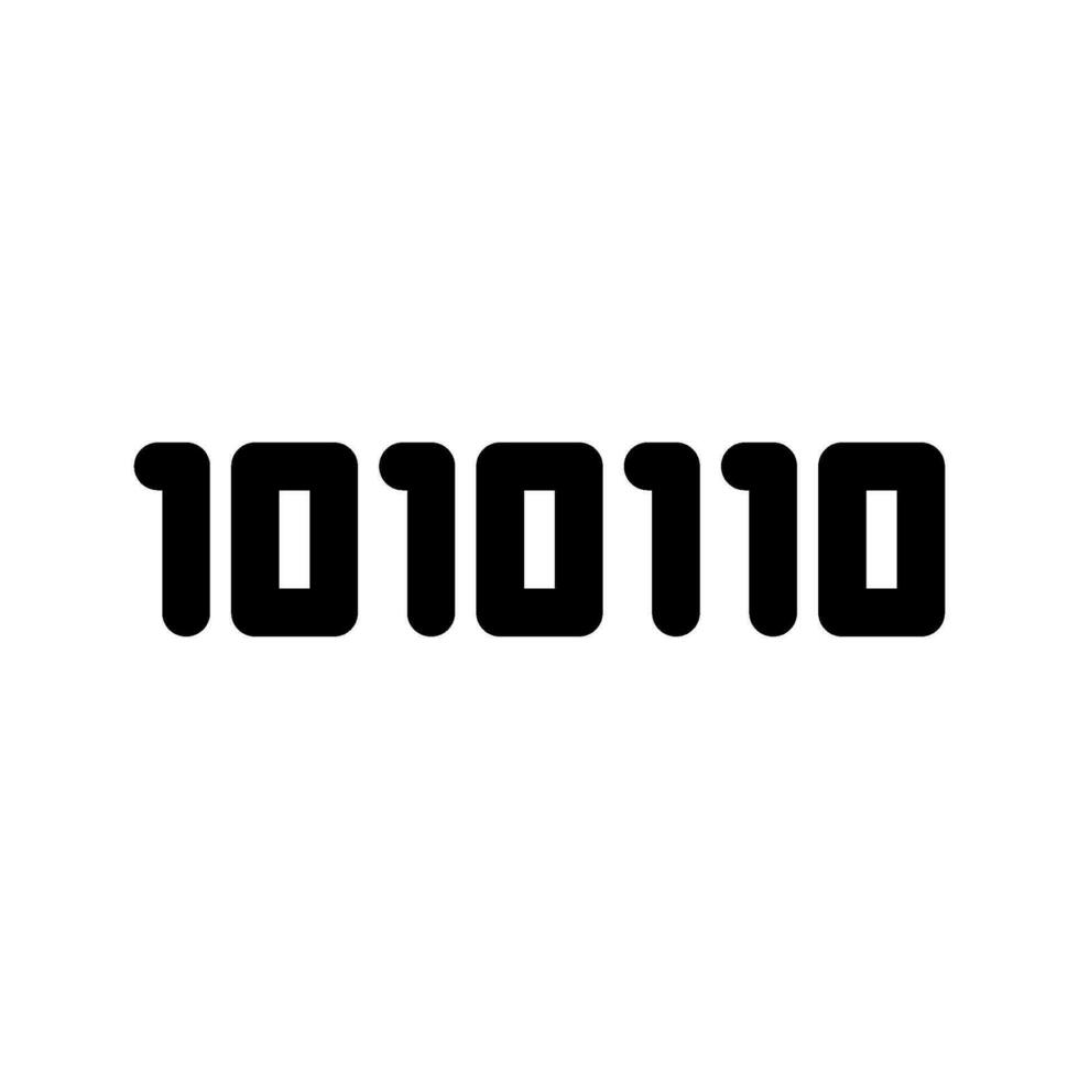 binario icona vettore simbolo design illustrazione