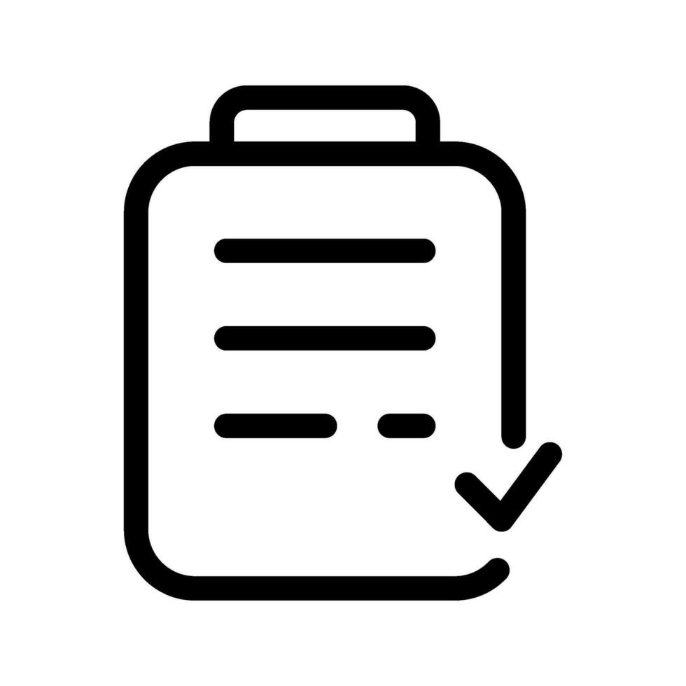 lista di controllo icona vettore simbolo design illustrazione