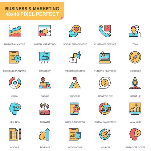 Business and Marketing Icon Set vettore