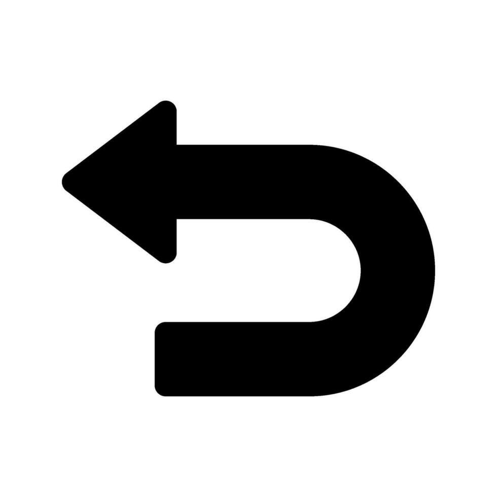indietro icona vettore simbolo design illustrazione