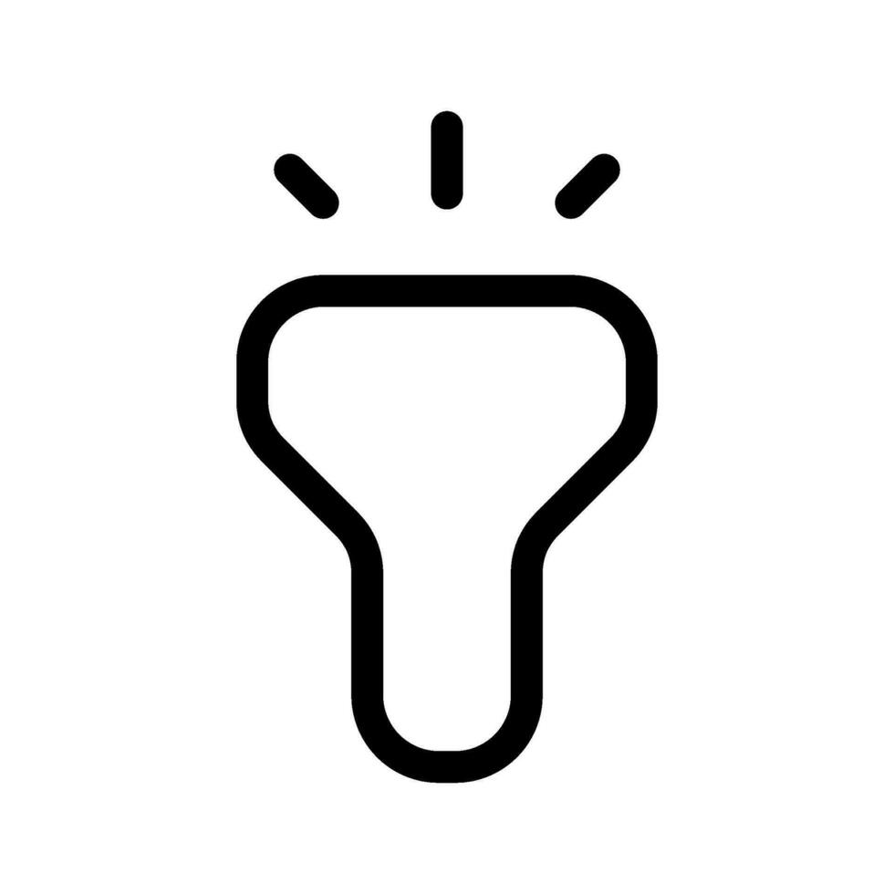 torcia elettrica icona vettore simbolo design illustrazione