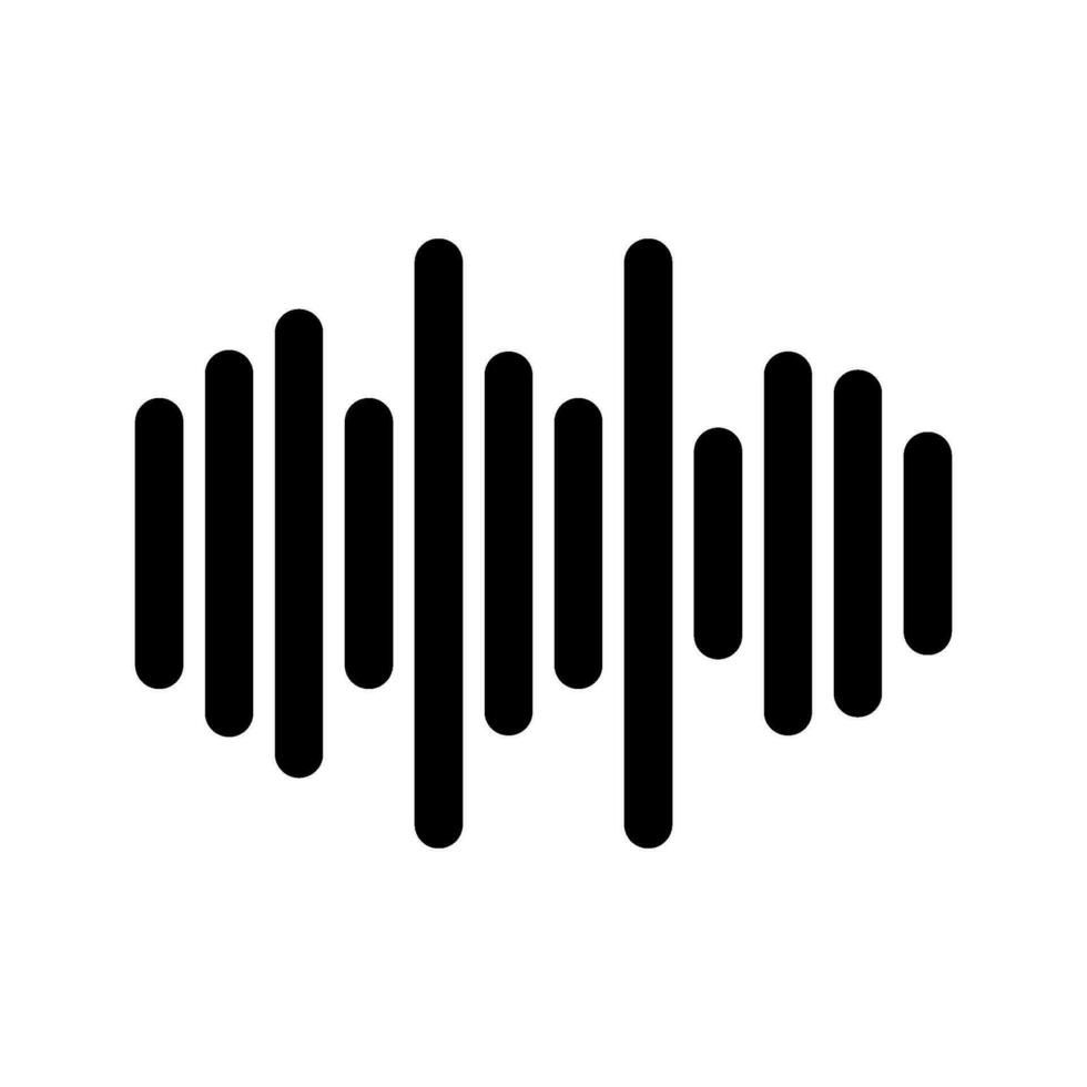 suono onde icona vettore simbolo design illustrazione