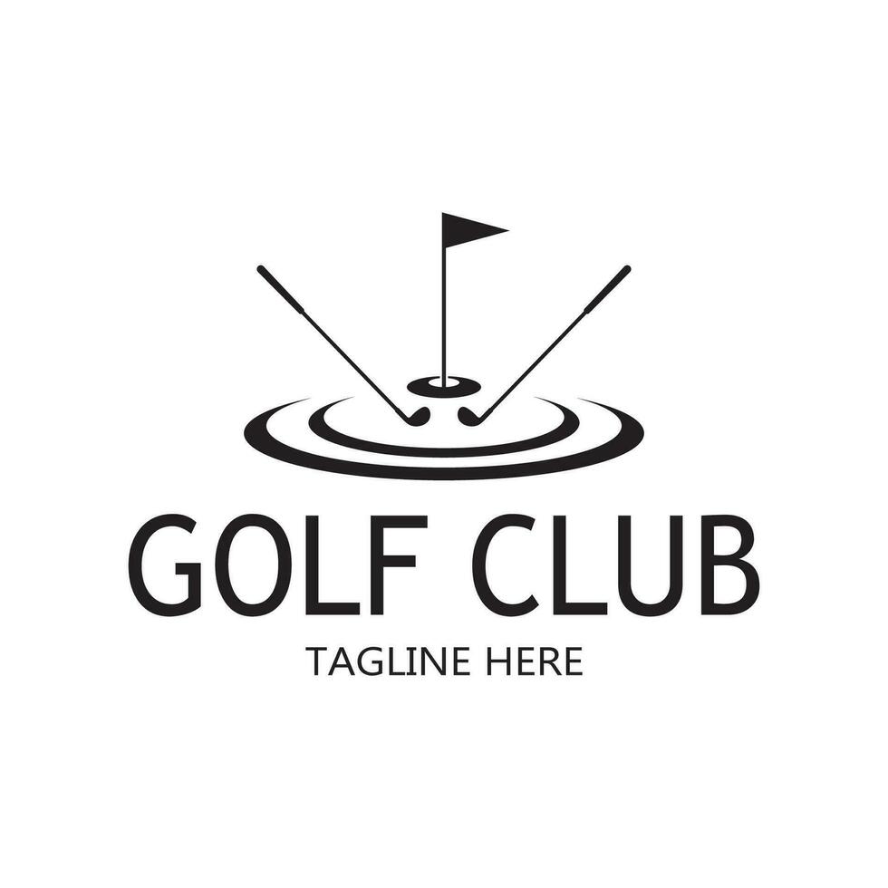 golf palla logo, golf design bastone logo, logo per professionale golf squadra, golf club, torneo, golf memorizzare attività commerciale, golf corso, evento vettore