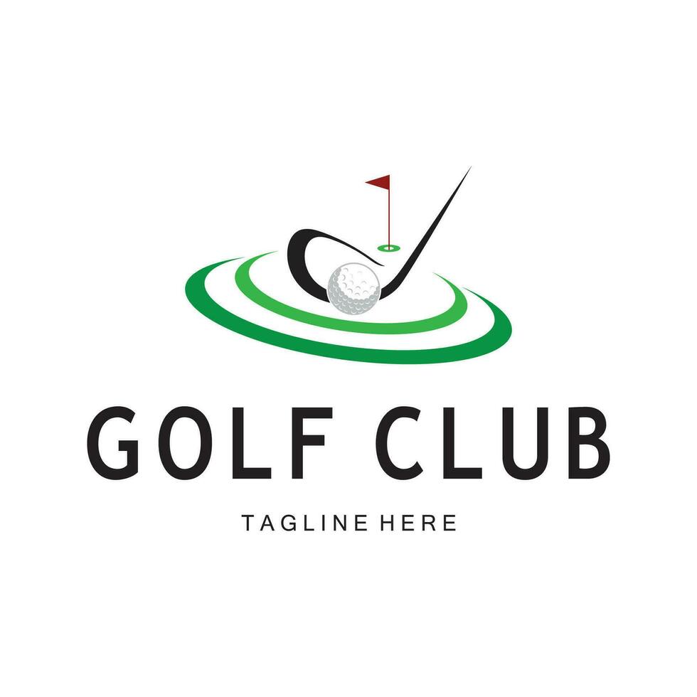 golf palla logo, golf design bastone logo, logo per professionale golf squadra, golf club, torneo, golf memorizzare attività commerciale, golf corso, evento vettore