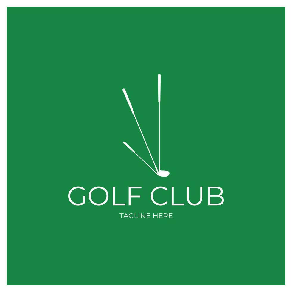 golf palla logo, golf design bastone logo, logo per professionale golf squadra, golf club, torneo, golf memorizzare attività commerciale, golf corso, evento vettore