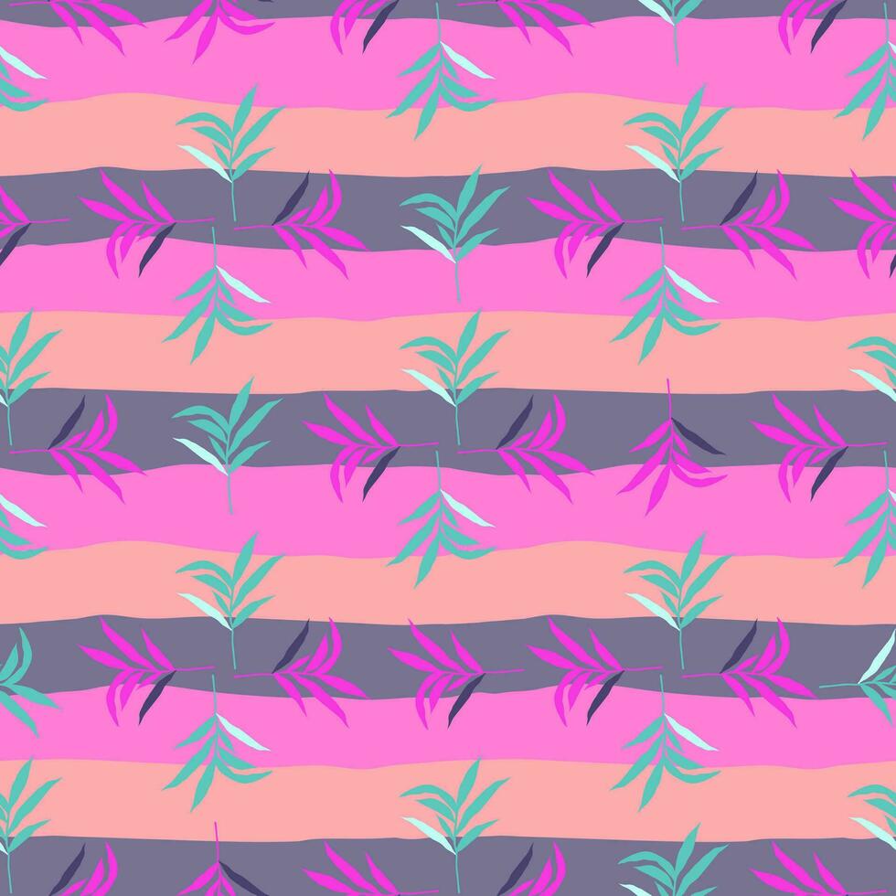 astratto giungla palma foglia senza soluzione di continuità modello. stilizzato tropicale palma le foglie sfondo. vettore