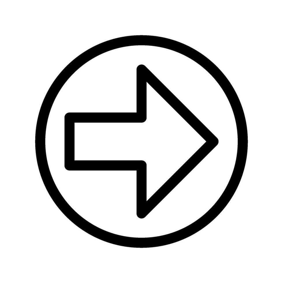 giusto freccia icona vettore simbolo design illustrazione