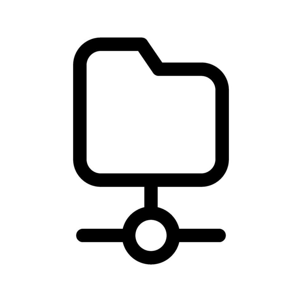 cartella connessione icona vettore simbolo design illustrazione