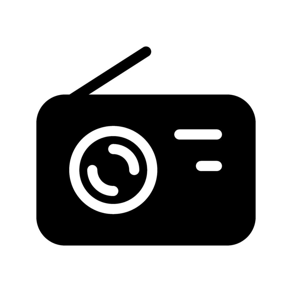 Radio icona vettore simbolo design illustrazione